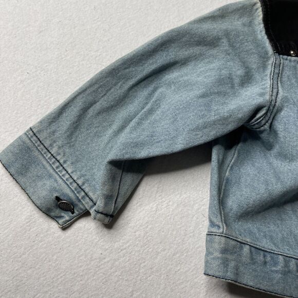 Born to Ride Denim toddler 3T jacket Biker blue jean jacket Go Baby Tag - Picture 3 of 16